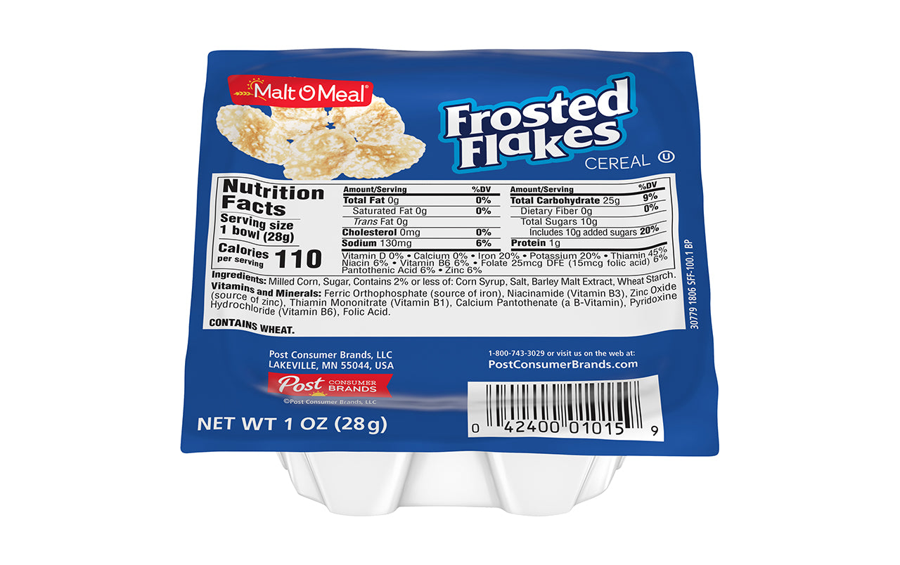 Flaked Rice Label Cereal Food Label Frosted Flakes