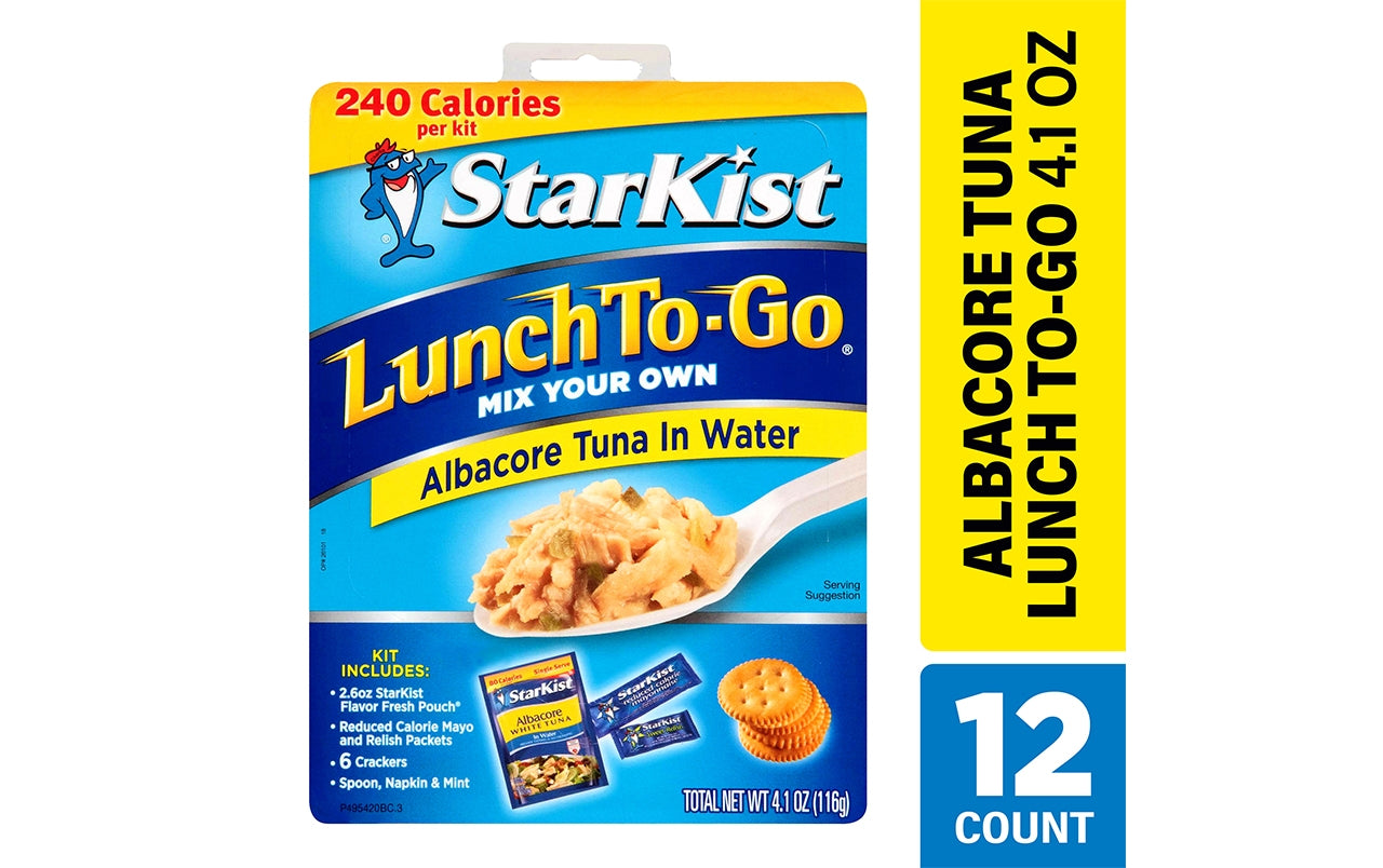 STARKIST Lunch To Go Albacore Tuna in Water, 4.1 oz, 12 Count