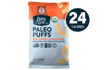 Load image into Gallery viewer, LESSEREVIL No Cheese Cheesiness Paleo Puffs, 1 oz, 24 Count
